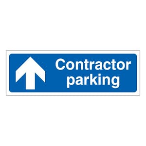 Contractor Parking - Landscape - Blue - Arrow Up