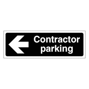 Contractor Parking - Landscape - Arrow Left - Black
