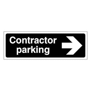 Contractor Parking - Landscape - Arrow Right - Black