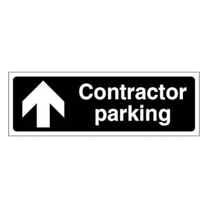 Contractor Parking - Landscape - Arrow Up - Black