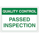 Quality Control Signs | Safety Signs 4 Less