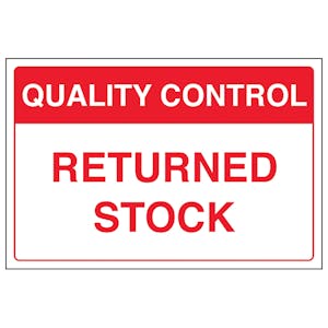 Quality Control - Returned Stock