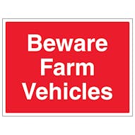 Beware Farm Vehicles - Large Landscape