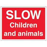 Slow, Children And Animals - Large Landscape