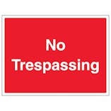 No Trespassing - Large Landscape