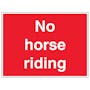 No Horse Riding - Large Landscape