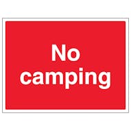 No Camping - Large Landscape