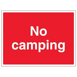 No Camping - Large Landscape