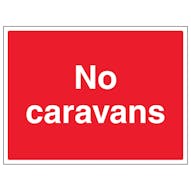 No Caravans - Large Landscape