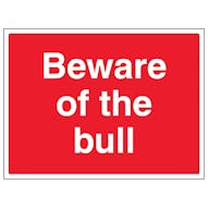 Beware Of The Bull - Large Landscape