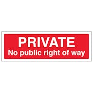 Private No Public Right Of Way - Landscape