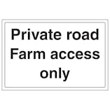 Private Road Farm Access Only - Large Landscape