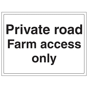 Private Road Farm Access Only - Large Landscape