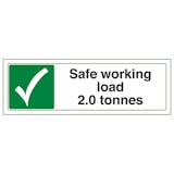 Safe Working Load 2.0 Tonnes - Landscape
