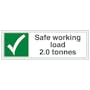 Safe Working Load 2.0 Tonnes - Landscape