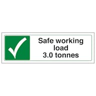 Safe Working Load 3.0 Tonnes - Landscape