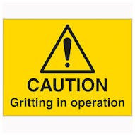 Warning Caution Gritting In Operation