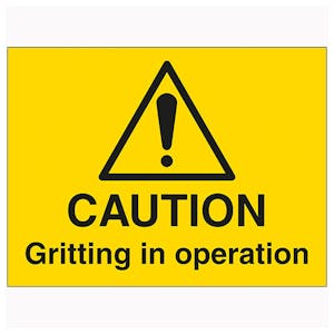 Warning Caution Gritting In Operation