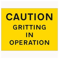 Caution Gritting In Operation