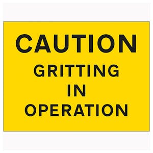 Caution Gritting In Operation