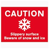 Caution Slippery Surface Beware...Snow and Ice - Landscape