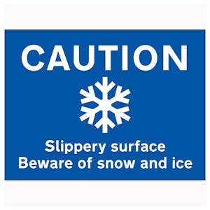 Caution Slippery Surface Beware Of Snow and Ice - Large Landscape