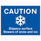 Caution Slippery Surface Beware Of Snow and Ice - Large Landscape