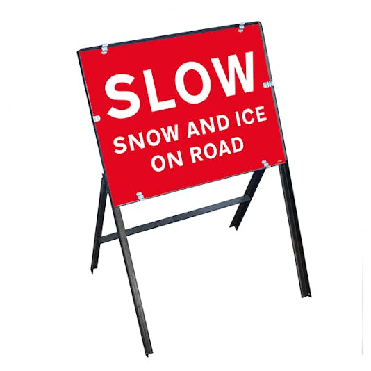 Slow Snow and Ice On Road | Winter Safety Signs | Safety ...