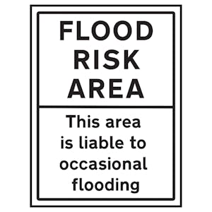 Flood Risk Area / This Area Is Liable To Occasional Flooding