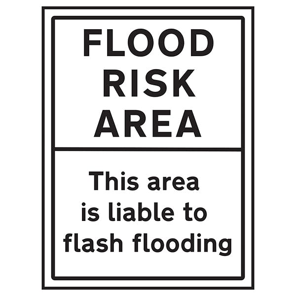 Flood Risk Area / This Area Is Liable To Flash Flooding Winter Safety