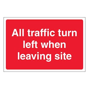 All Traffic Turn Left When Leaving Site - Large Landscape