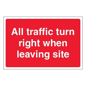 All Traffic Turn Right When Leaving Site - Large Landscape