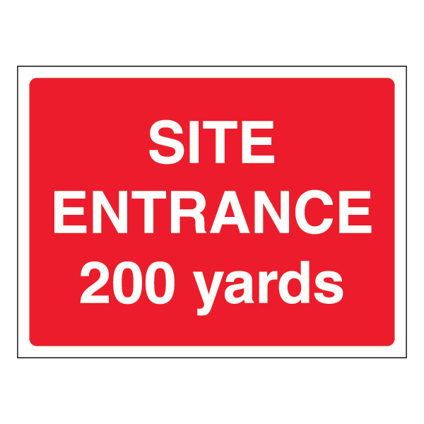 Site Entrance 200 Yards - Landscape | SafetySigns4Less