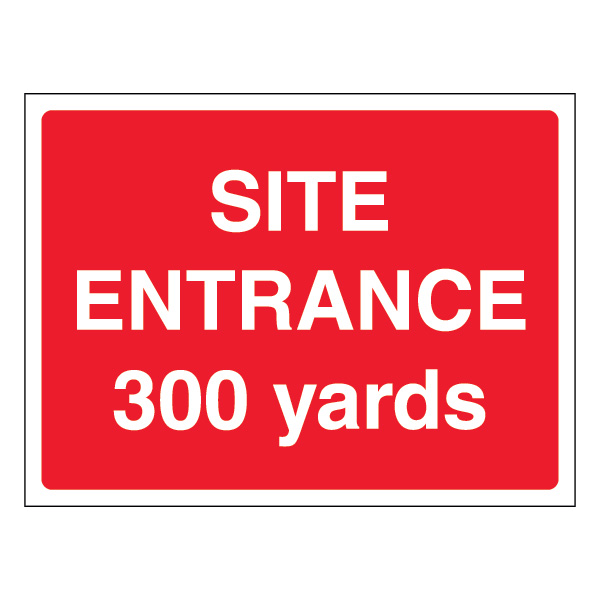 Site Entrance 300 Yards - Landscape | SafetySigns4Less