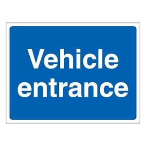 Vehicle Entrance - Landscape - Blue 