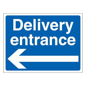 Delivery Entrance - Landscape - Blue - Arrow Left