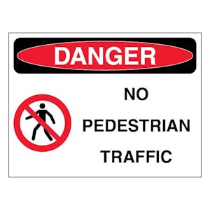 Danger No Pedestrian Traffic - Landscape