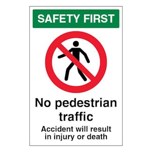 Safety First No Pedestrian Traffic Accident Will Result In Injury Or Death - Portrait