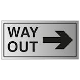 Way Out Arrow Right - Aluminium Effect