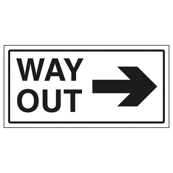 Way Out Arrow Right | Stairway Signs | Information Signs | Safety Signs ...