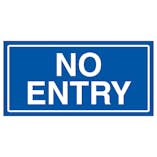 No Entry Blue