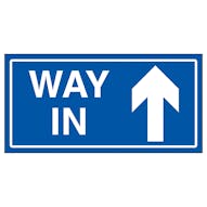 Way In Arrow Up Blue