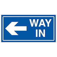 Way In Arrow Left Blue