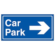 Car Park Arrow Right Blue