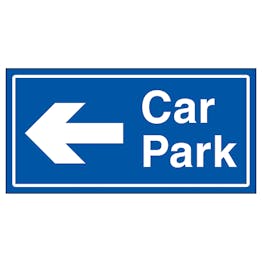 Car Park Arrow Left Blue