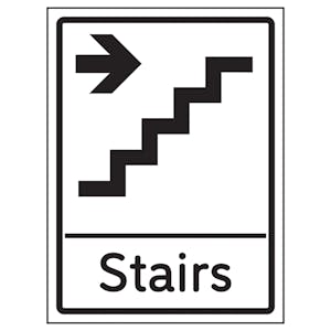 Stairs Arrow Right - Super-Tough Rigid Plastic