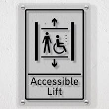 Accessible Lift - Acrylic Sign