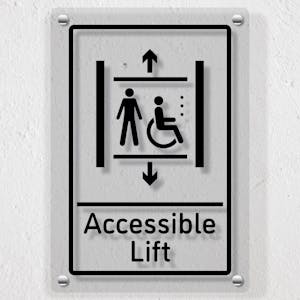 Accessible Lift - Acrylic Sign