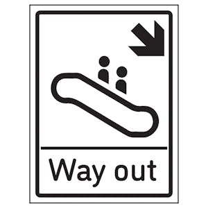 Way Out Arrow Down Right
