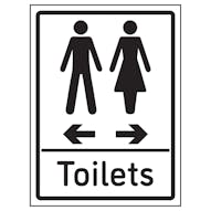 Toilets Arrows Men Left / Women Right